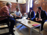 Reunió entre Jordi Cuesta i Jordi Ballart // Imatge cedida per l'Ajuntament de Terrassa