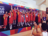 La selecció espanyola debàsquet als Specials Olympics // Imatge cedida per Specials Olympics Catalunya