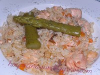 Arroz con salmón al aroma de eneldo // Imatge Hoy cocina Vivi